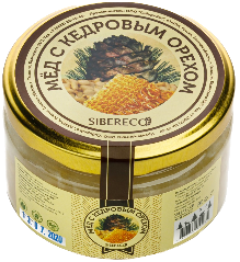 Мёд с кедровым орехом 250 г SIBERECO