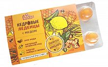 Леденцы медово-кедровые (лимон и имбирь) 6 шт блист. Радоград