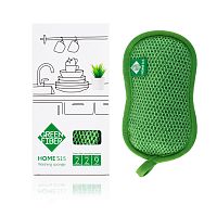 06060 / HOME S15, washing sponge, Губка для мытья посуды зеленая