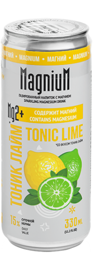 Функциональный напиток МагниуМ Тоник-Лайм, 0,33л