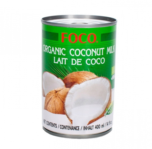 Переработанная мякоть кокосового ореха ж\б 400 мл ORGANIC FOCO 