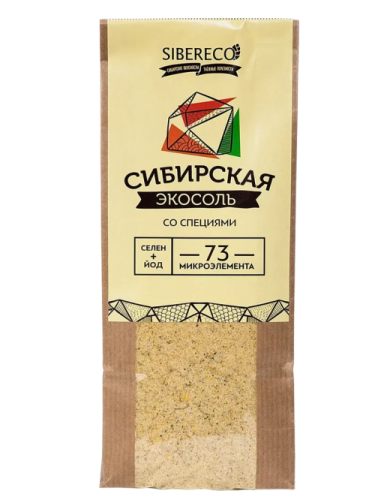 Экосоль сибирская пищевая с тайскими специями 180 г SIBERECO