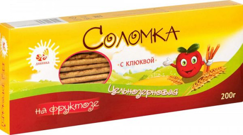 Соломка ц/з на фруктозе с клюквой 200гр ДИВИНКА