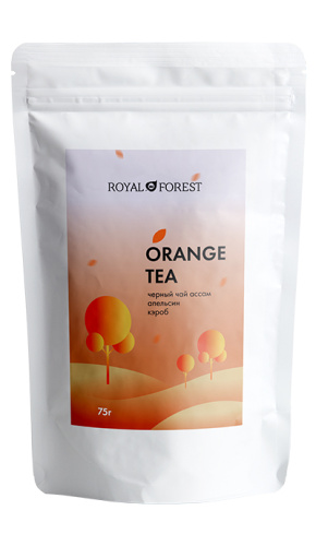 Апельсиновый чай (кэроб, апельсин, черный чай ассам) 75г ROYAL FOREST