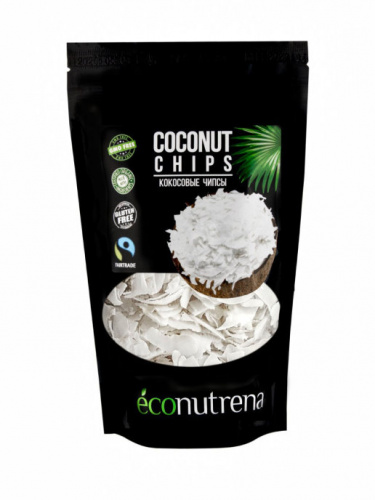 Кокосовые чипсы органические, 150г Econutrena
