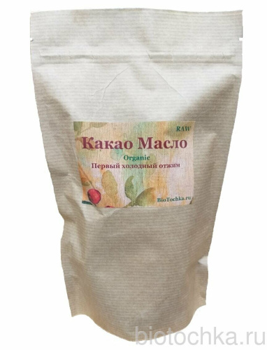 Какао масло первый холодный отжим Колумбия 200г БиоТочка