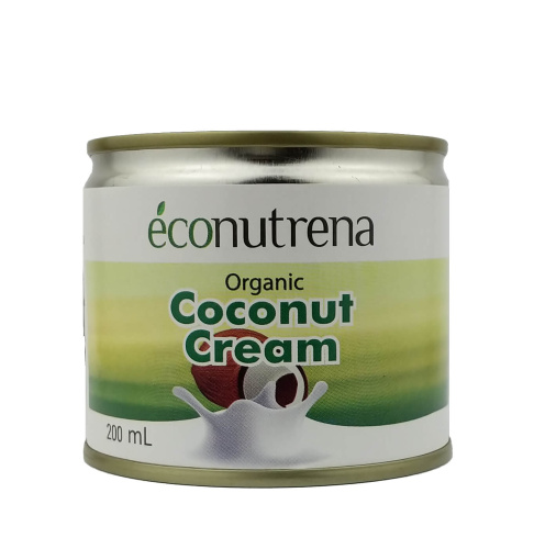 Органические кокосовый сливки 22% 200 мл ж/б Econutrena